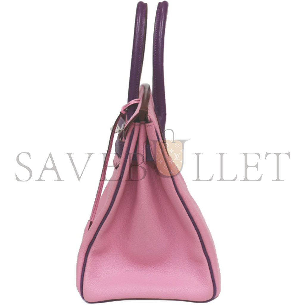 H**mes birkin 30 epsom malva and anemone purple silver buckle 5010502009566 (30*23*15cm)